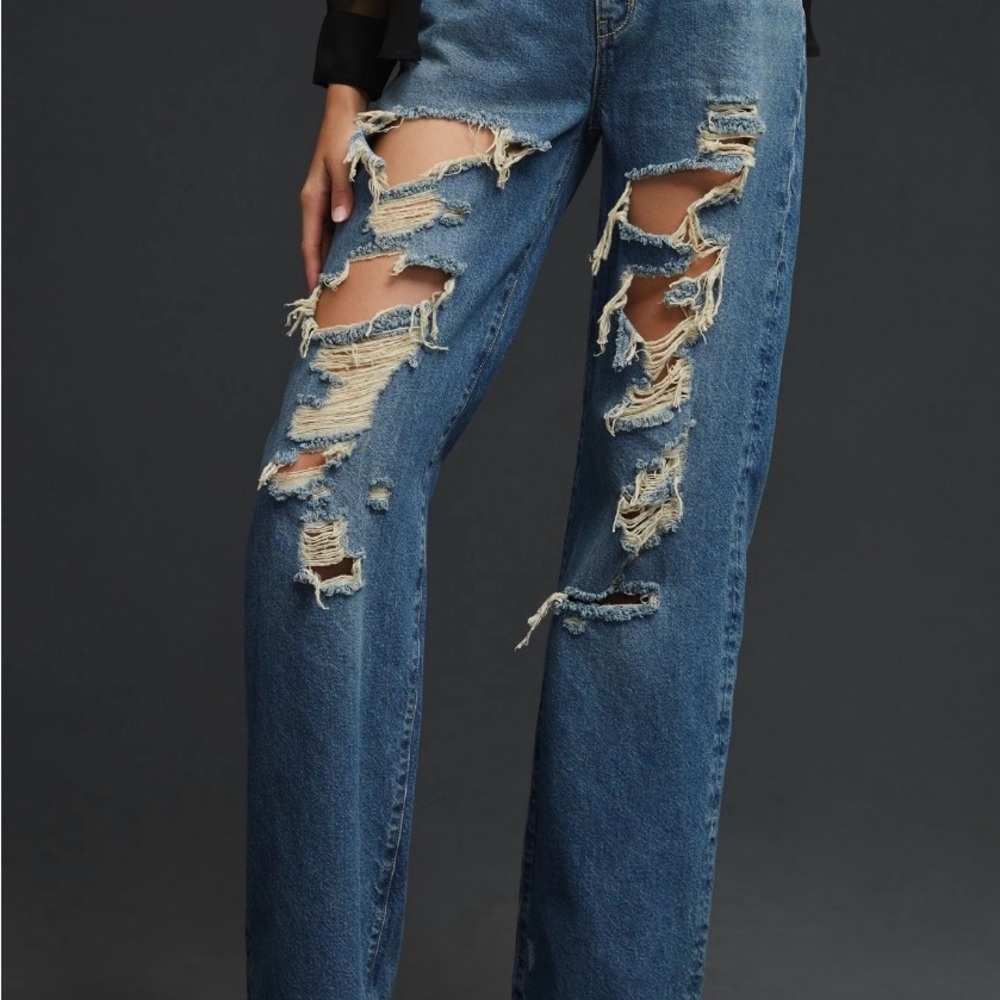 NWT Pilcro Blue Flare Wide Leg Jeans